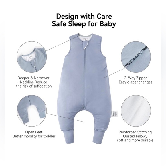 Bubble Panda Rayon Made from Bamboo Toddler Sleep Sack Size Large G6 - Picture 3 of 7